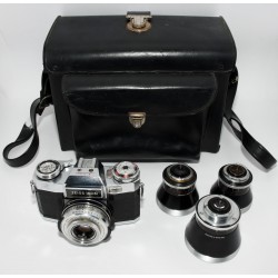CAMARA ANALÓGICA ZEISS IKON CONTAFLEX + 3 OPTICAS