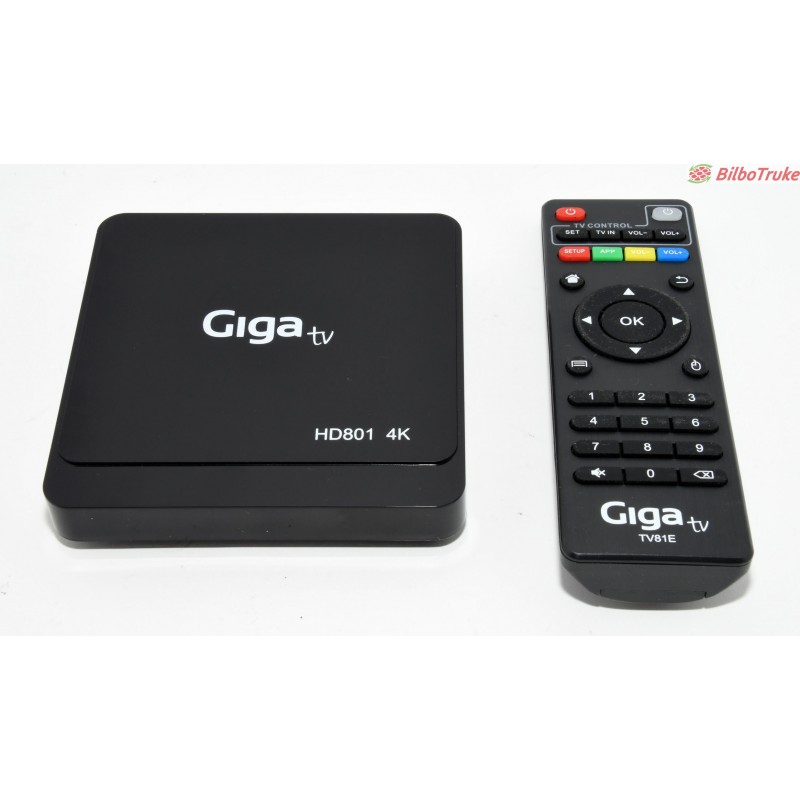 Decodificador Smart TV Box GigaTV HD801 Negro