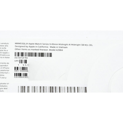 APPLE WATCH SERIES 9 45MM ALU CEL NEGRO