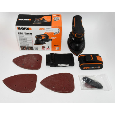 LIJADORA WORX 20V CON BATERÍA