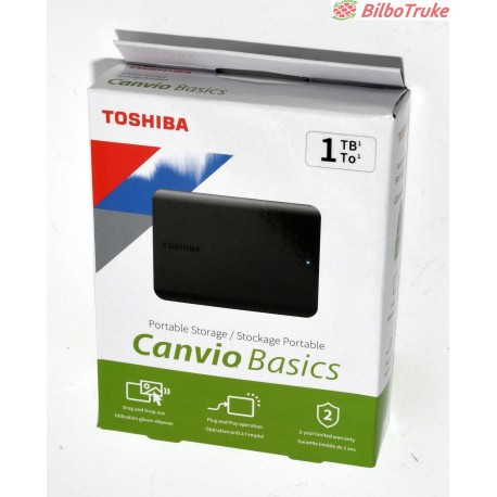 DISCO DURO PORTATIL TOSHIBA CANVIO BASICS 1TB PRECINTADO
