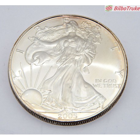 MONEDA DOLAR PLATA 2005 ONZA
