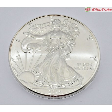 MONEDA DOLAR PLATA 2013 ONZA