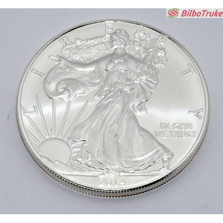 MONEDA DOLAR PLATA 2014 ONZA